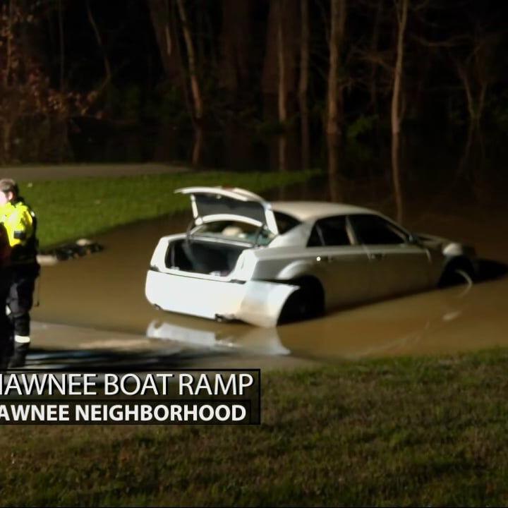 Rescue underway after car drives into water at Shawnee boat ramp, Louisville police say